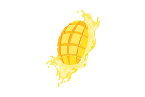 Ripe Mango Fruits Cut Out. Ripe, a Food Illustration by the8monkey