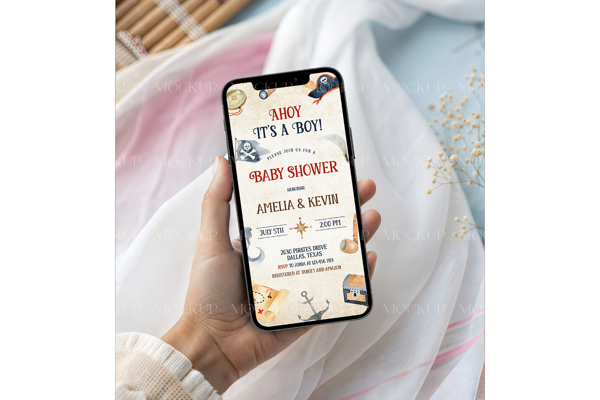 iPhone Mockup with Pastel Drapes, a Product Mockup by MockupWizard (Photo 2 of 3)