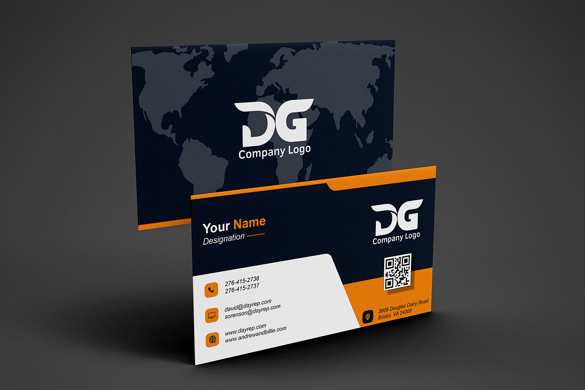 Office Business Card Template - PSD preview 3