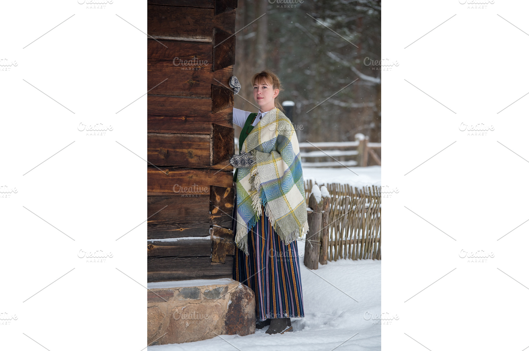 Latvian woman in traditional dress, a Person Photo by COLORFUL