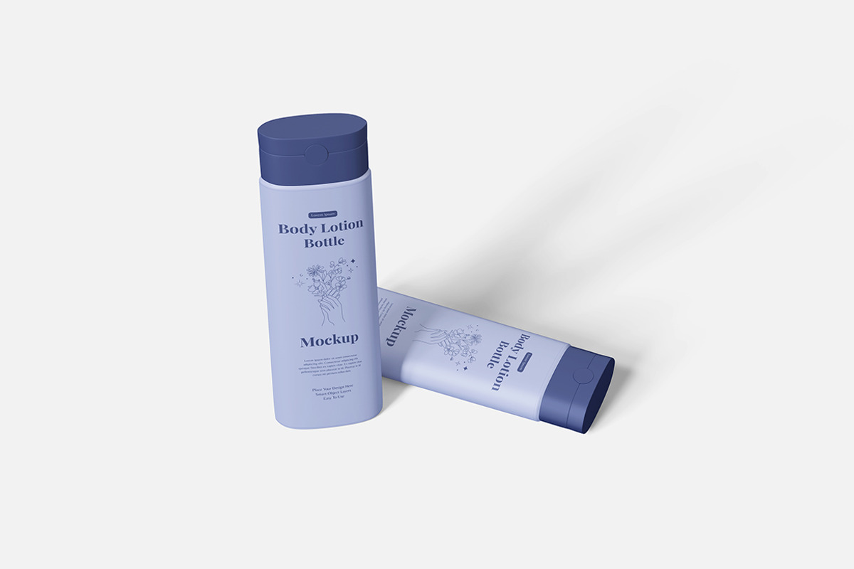 Body Lotion Bottle Mockup, a Packaging Mockup by Indah (Photo 3 of 6)