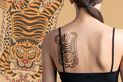 Tibetan Tiger Rug. Tattoo., an Animal Illustration by Moloko88 (Thumbnail 1 of 2)