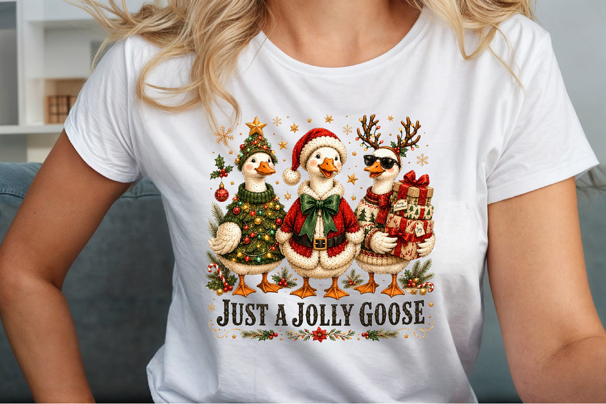 Just a Jolly Goose,Christmas Goose, a Seasonal Illustration by Sublimation Artist (Photo 5 of 9)