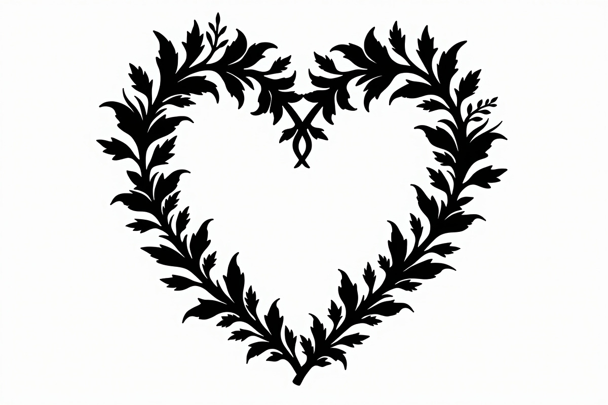 Romantic Floral Heart Clipart Set, an Illustration by Creativeshirt (Photo 4 of 9)