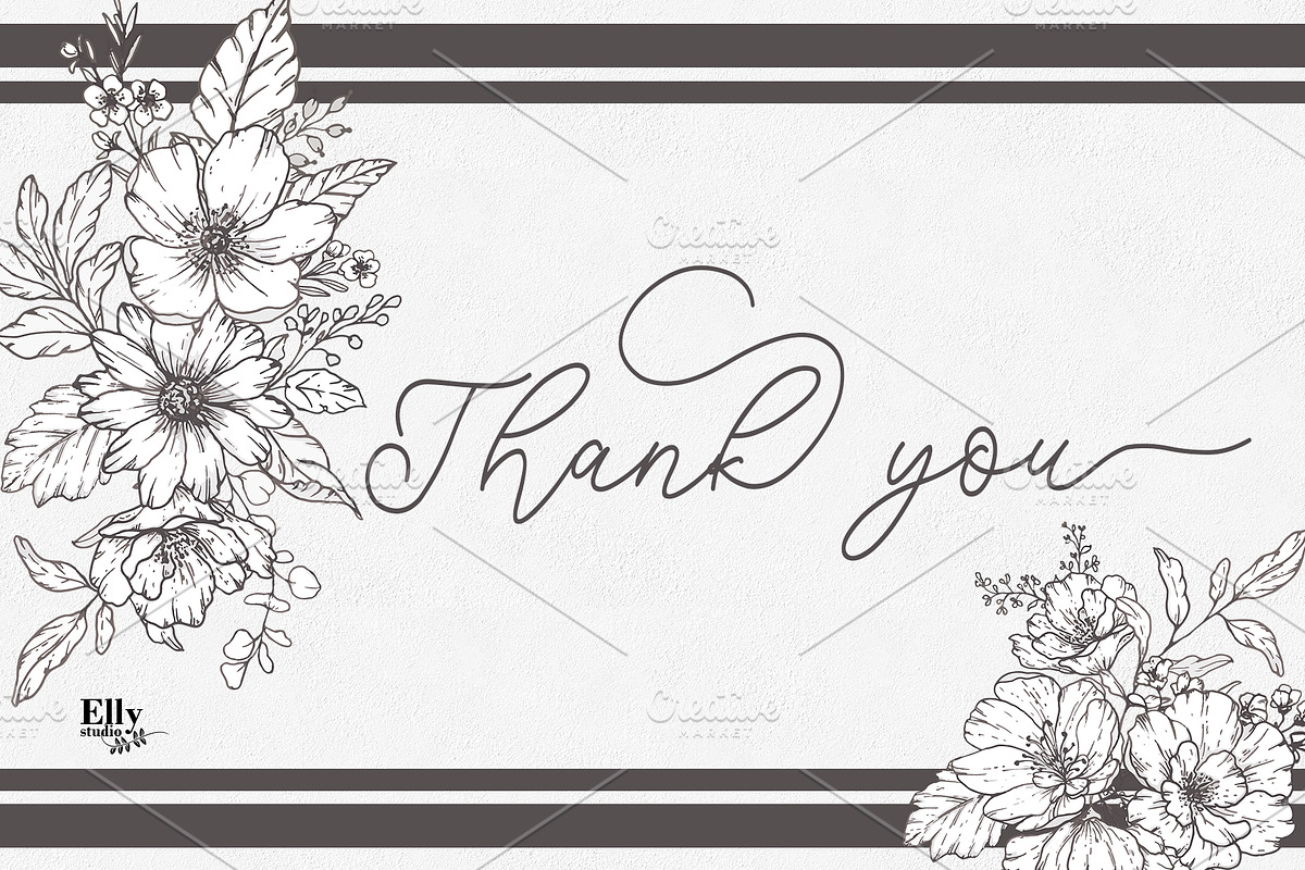 Modern Floral Graphic Collection, a Decorative Illustration by Elly Studio (Photo 12 of 12)