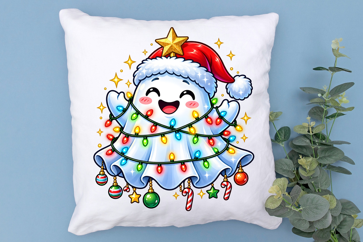 Cute Christmas Ghost PNG Design, an Object Graphic by Zahyl Studio (Photo 7 of 7)
