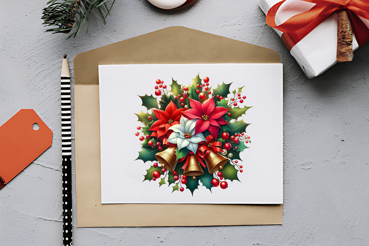 Christmas Wreaths & Floral Clipart B, an Illustration by RobertsArt (Photo 5 of 6)