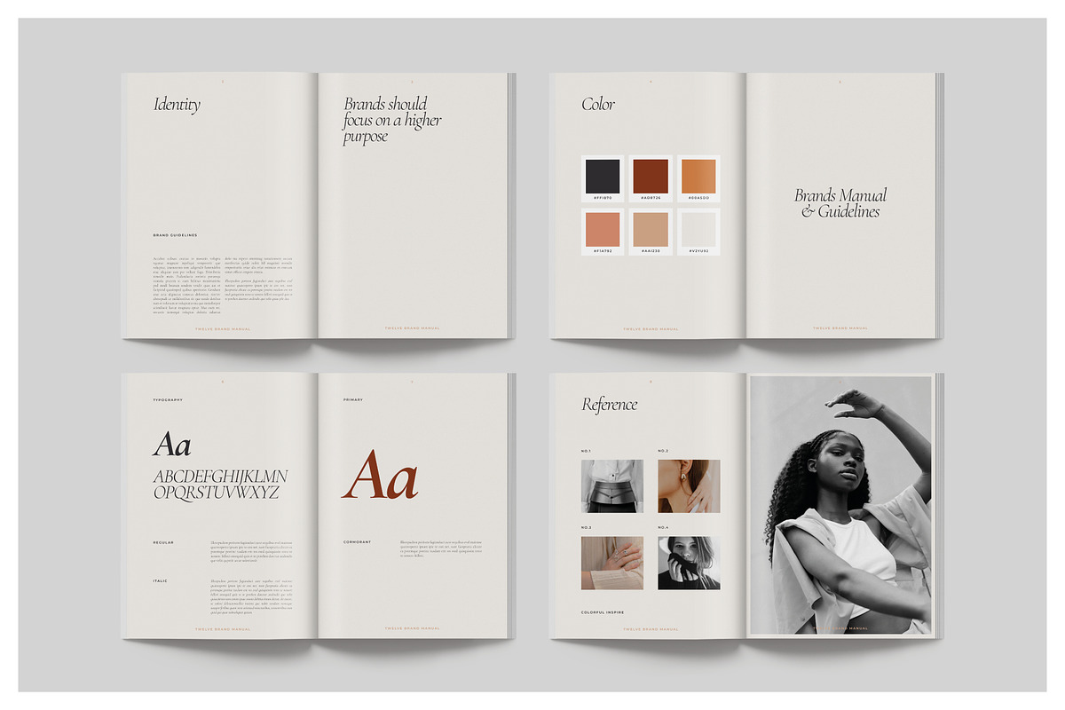 TWELVE Brand Book Guidelines, a Magazine Template by Arif Tri Ananta (Photo 2 of 14)