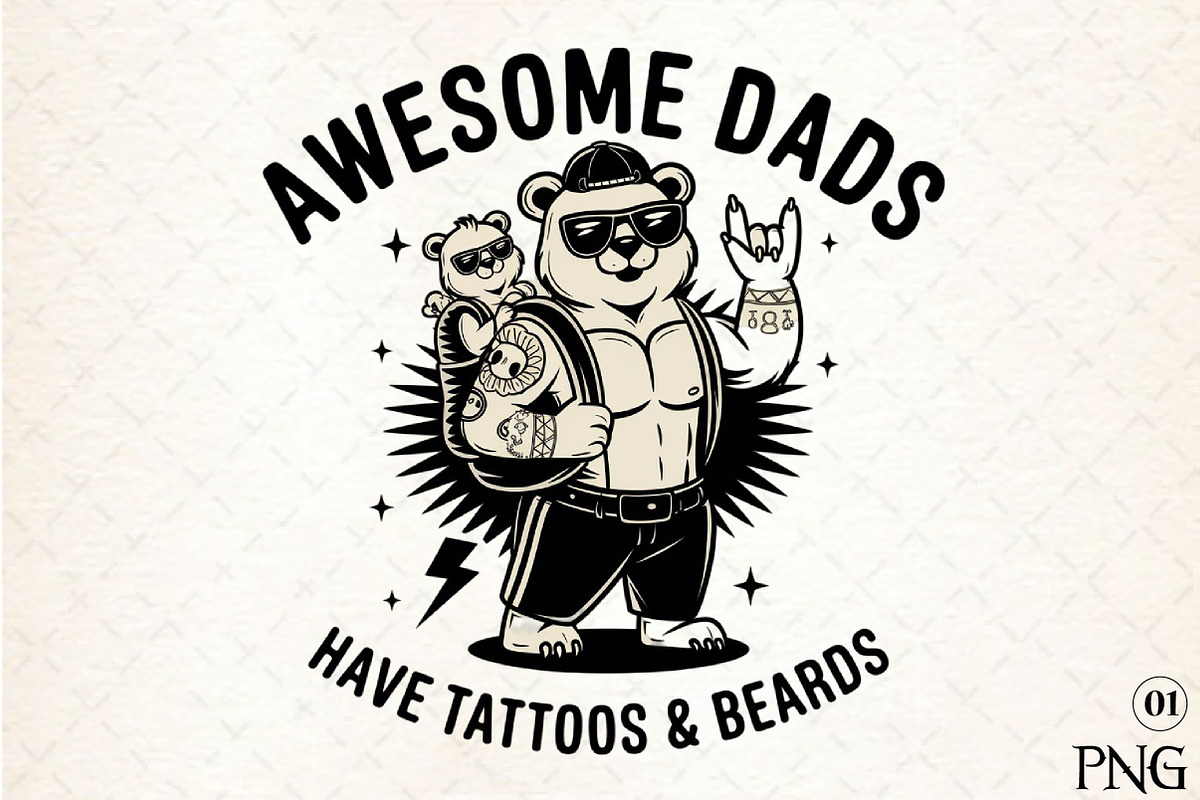 Retro Father's Day Svg Funny Dad Tat, an Illustration by DreamArtGraphic (Photo 1 of 4)