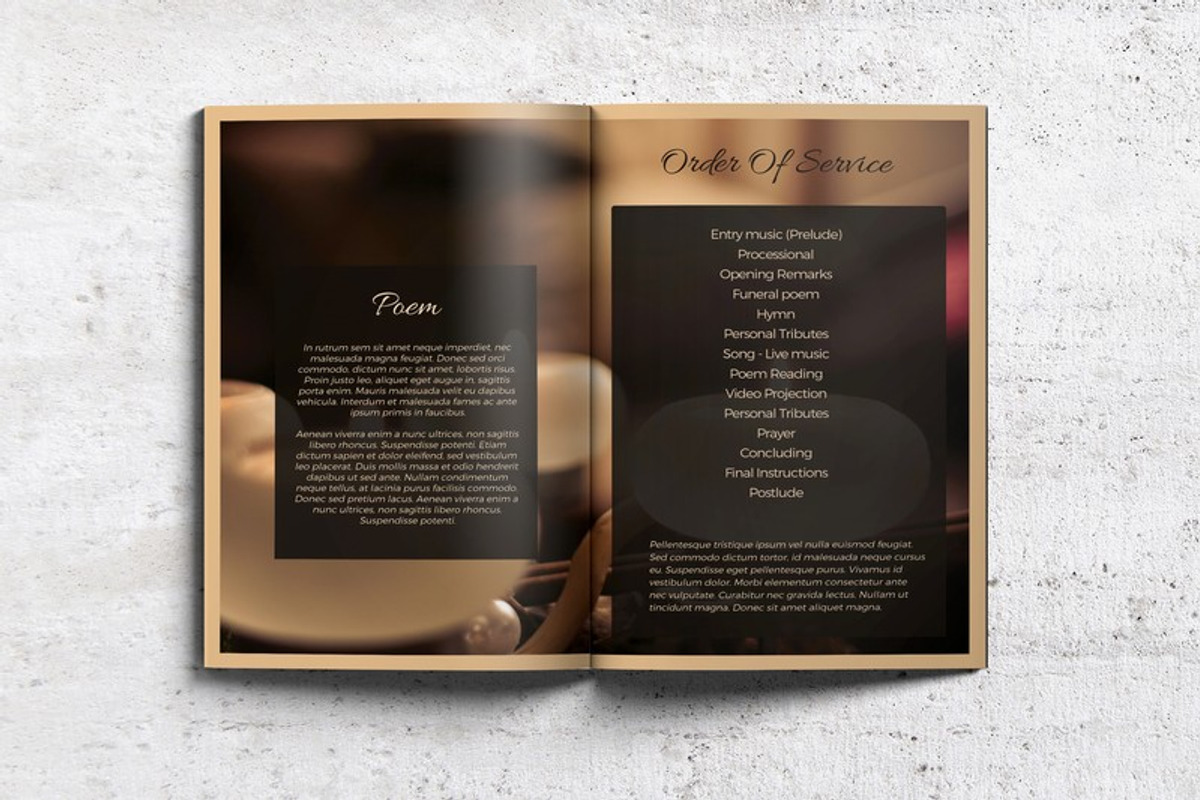8-Page Funeral Booklet Ms Word, a Brochure Template by Final Tribute (Photo 4 of 4)