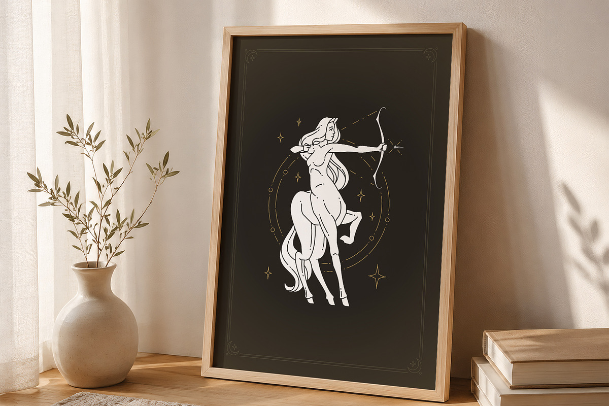 Sagittarius Zodiac Wall Art, a Person Illustration by Vasya Kobelev (Photo 2 of 7)