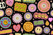 GROOVY STICKERS PACK VECTOR DESIGN, an Object Graphic by craftlove (Thumbnail 5 of 5)