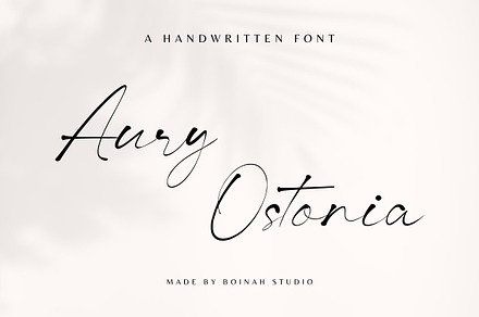 Aury Ostonia a handwritten font