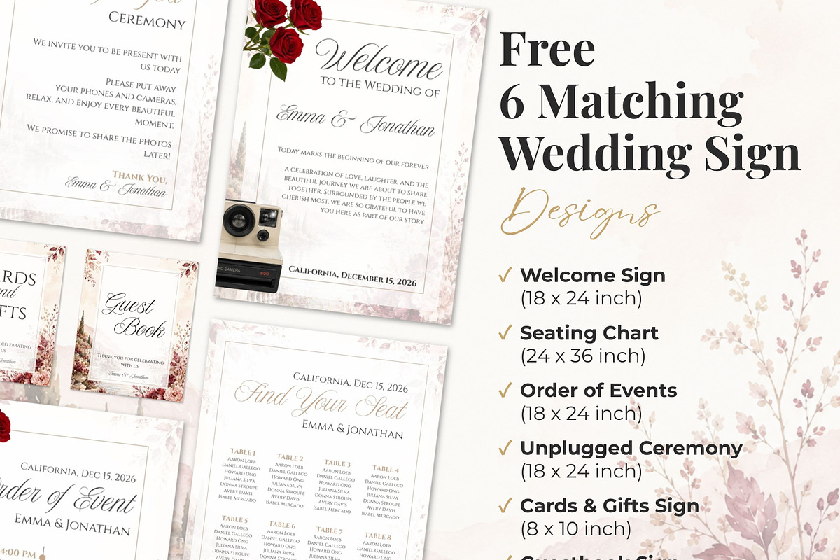 Beauty Burgundy Wedding Website, a Landing Page Template by Everyday Perfection (Photo 8 of 12)