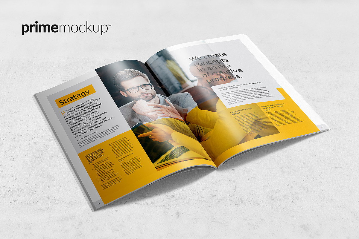 A4 Portrait Brochure Magazine Mockup, a Books & Magazine Mockup by PrimeMockup (Photo 6 of 10)