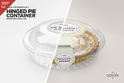 Clear Hinged Pie Container Mockup, a Cups & Container Mockup by INCDesign (Thumbnail 1 of 8)