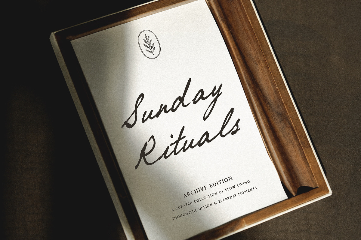 Archive 01 - Editorial Font Duo, a Script Font by Davide Bassu (Photo 4 of 15)