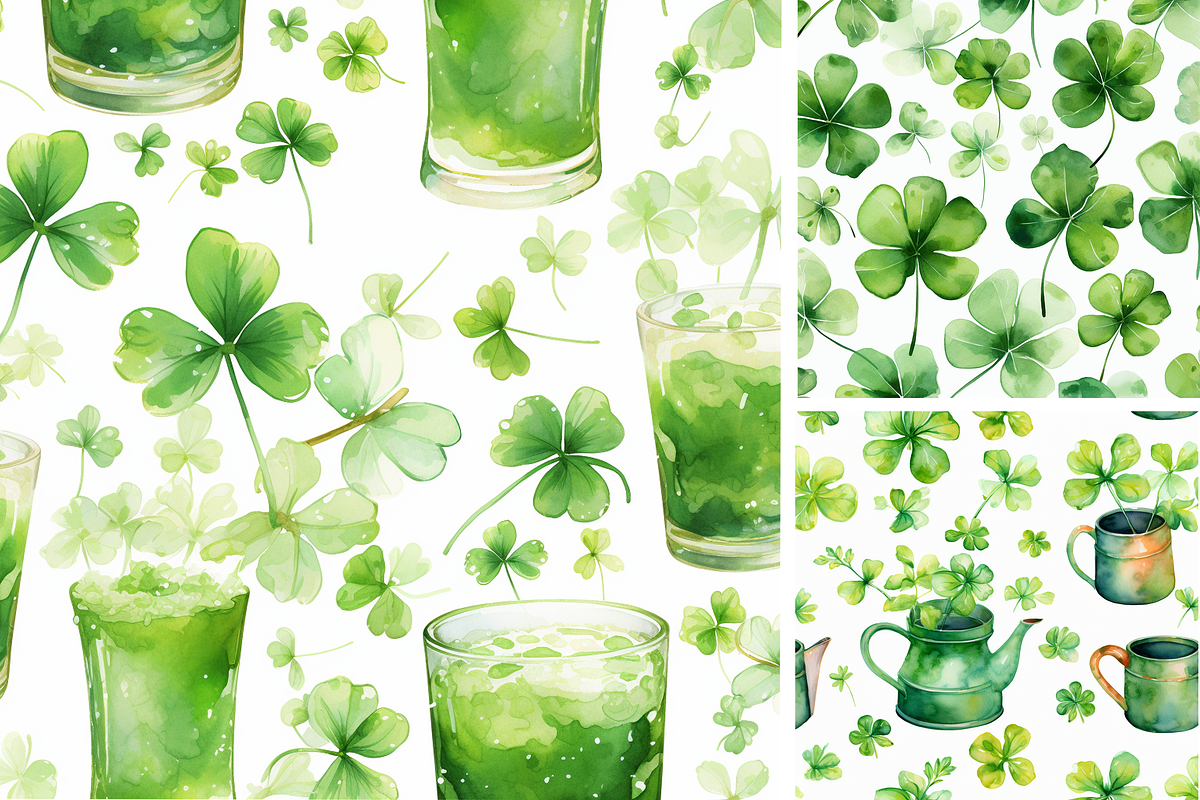 Watercolor St Patrick's Day Style, a Background Graphic by Printable Treasure (Photo 2 of 3)