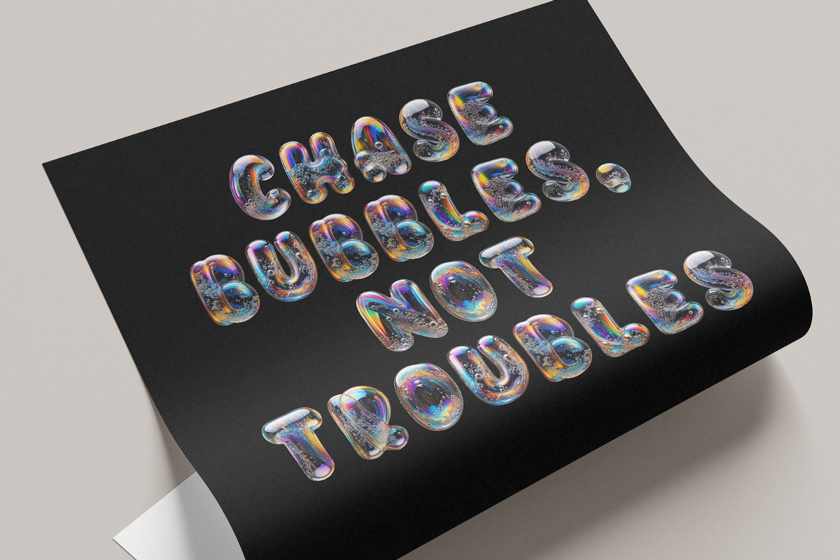 BubbleLuxe Font, a Sans Serif Font by Handmadefont (Photo 12 of 13)