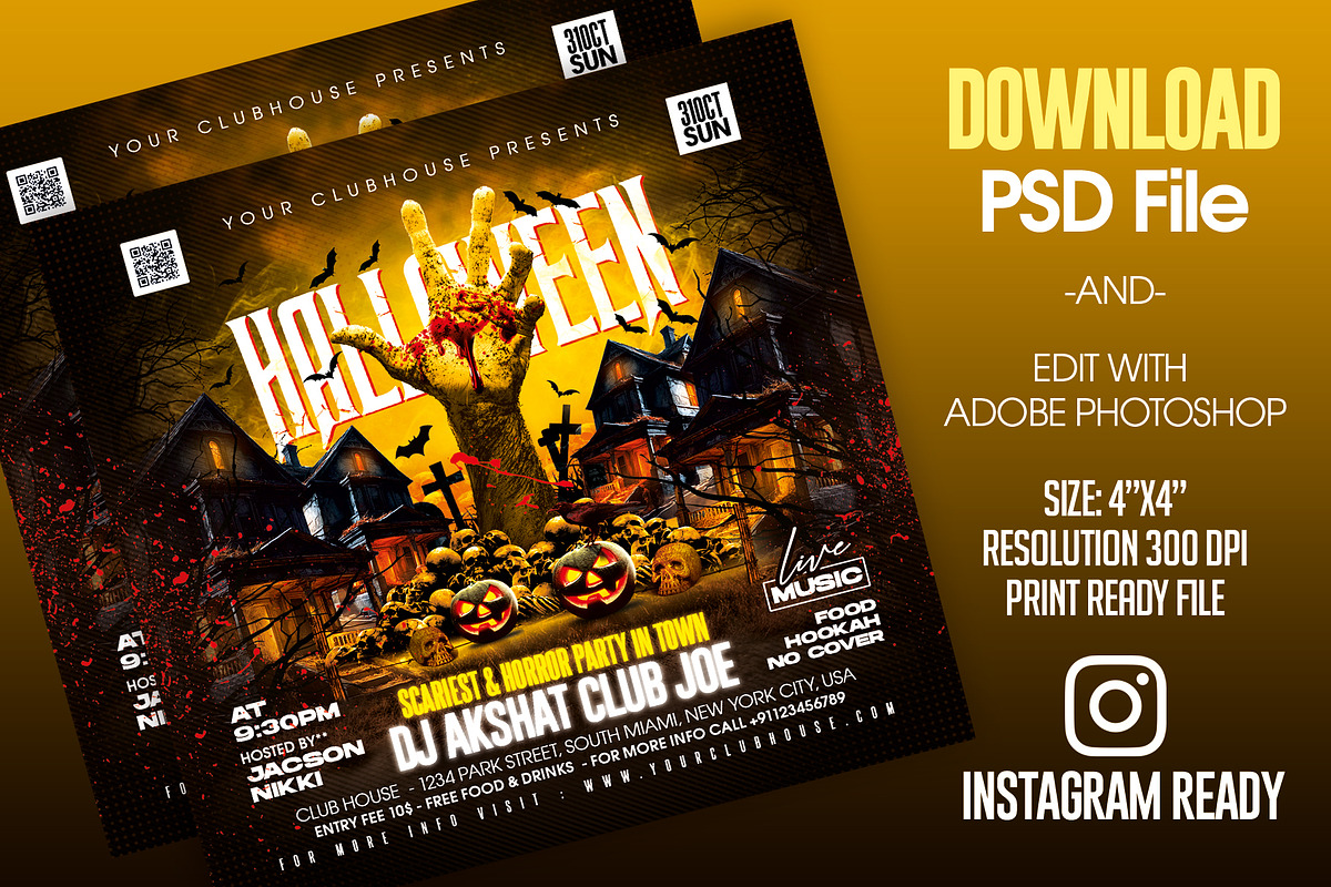 Halloween Flyer, a Templates & Theme by MithilaCreation (Photo 2 of 6)