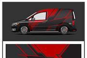 Dynamic Red Racing Car Wrap, an Object Illustration by CarWrap design (Thumbnail 1 of 4)