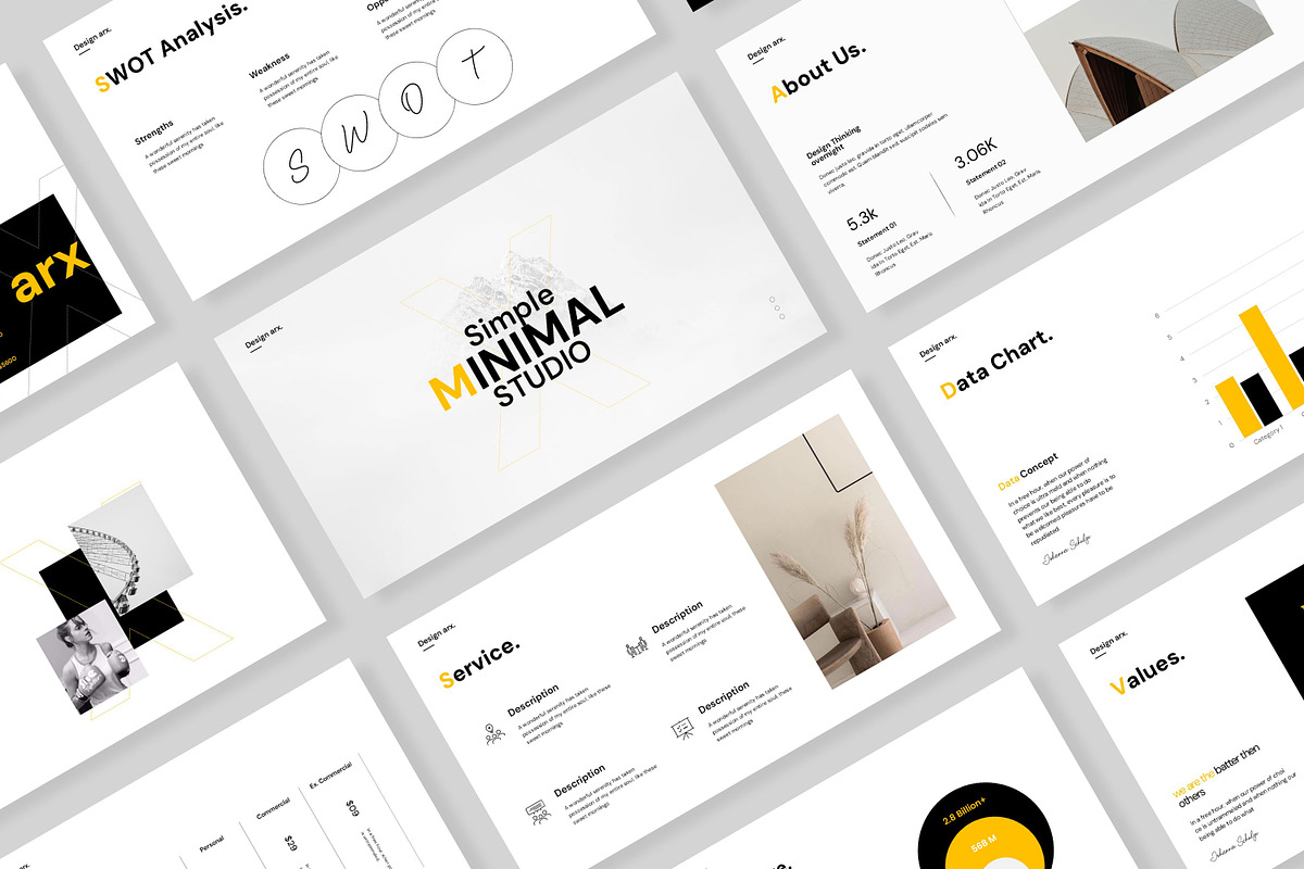 Studio Minimal Presentation Template, a Presentation Template by Graphpexel (Photo 10 of 11)