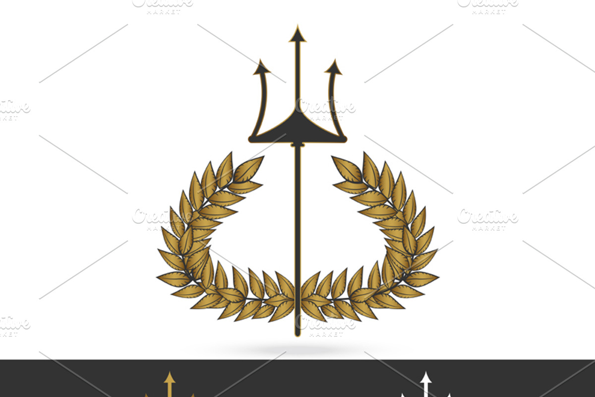 trident symbol of greek god poseidon, a Branding \u0026 Logo Template by essense, image size:1200x800
