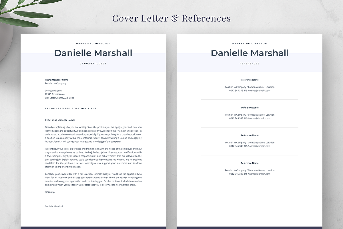 Resume Template Danielle, a Resume Template by Olympia Resume (Photo 3 of 5)