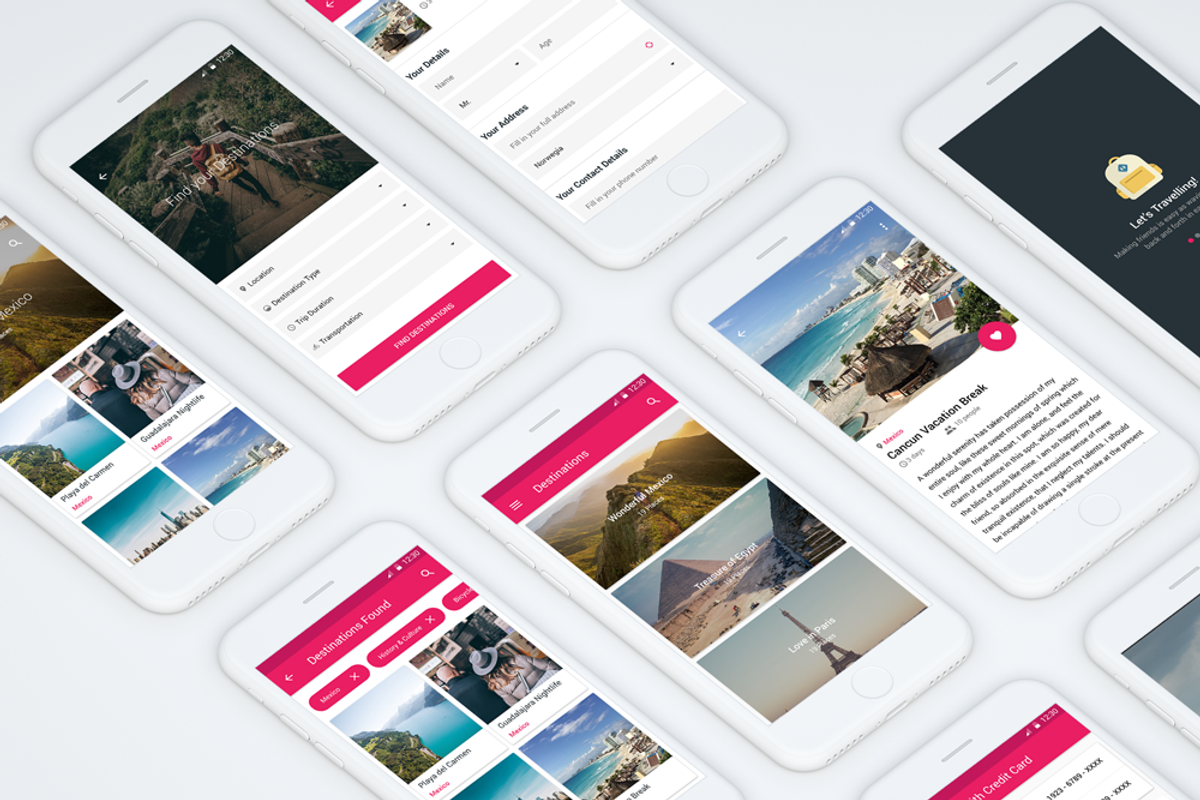 Travel - Material Design Templates, a Templates & Theme by UICreative (Photo 3 of 5)