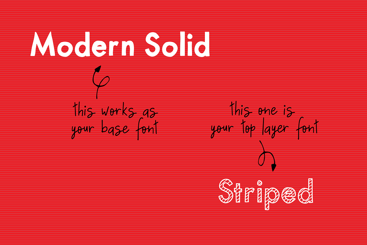 Striped & Solid—A Christmas Font Duo preview 3