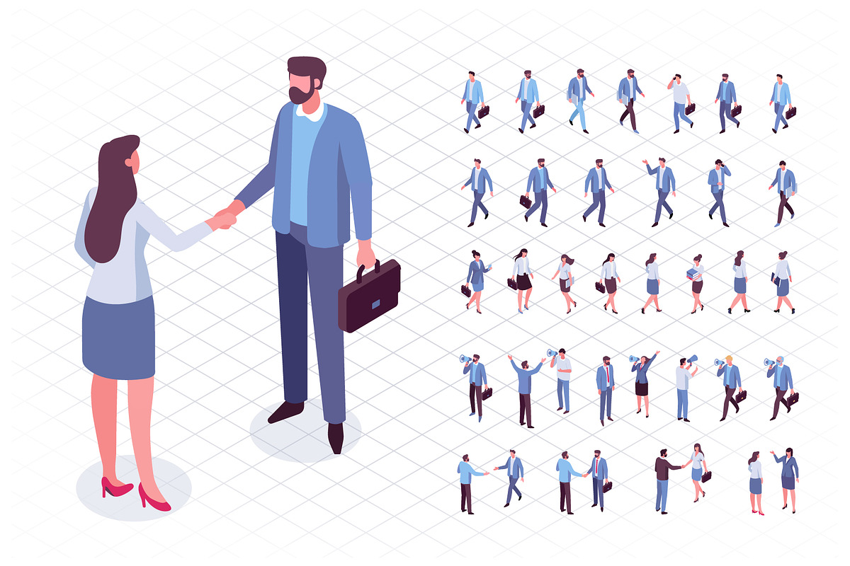 300+ Isometric People vector set, a Person Illustration by Vector_Art (Photo 3 of 23)