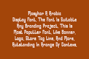 Masyhar - Arabic Font