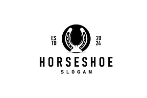 horseshoe logo design western cowboy, a Branding & Logo Template by Maylianaw28