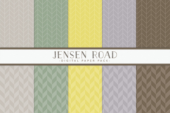 Spring Herringbone Digital Papers preview 3