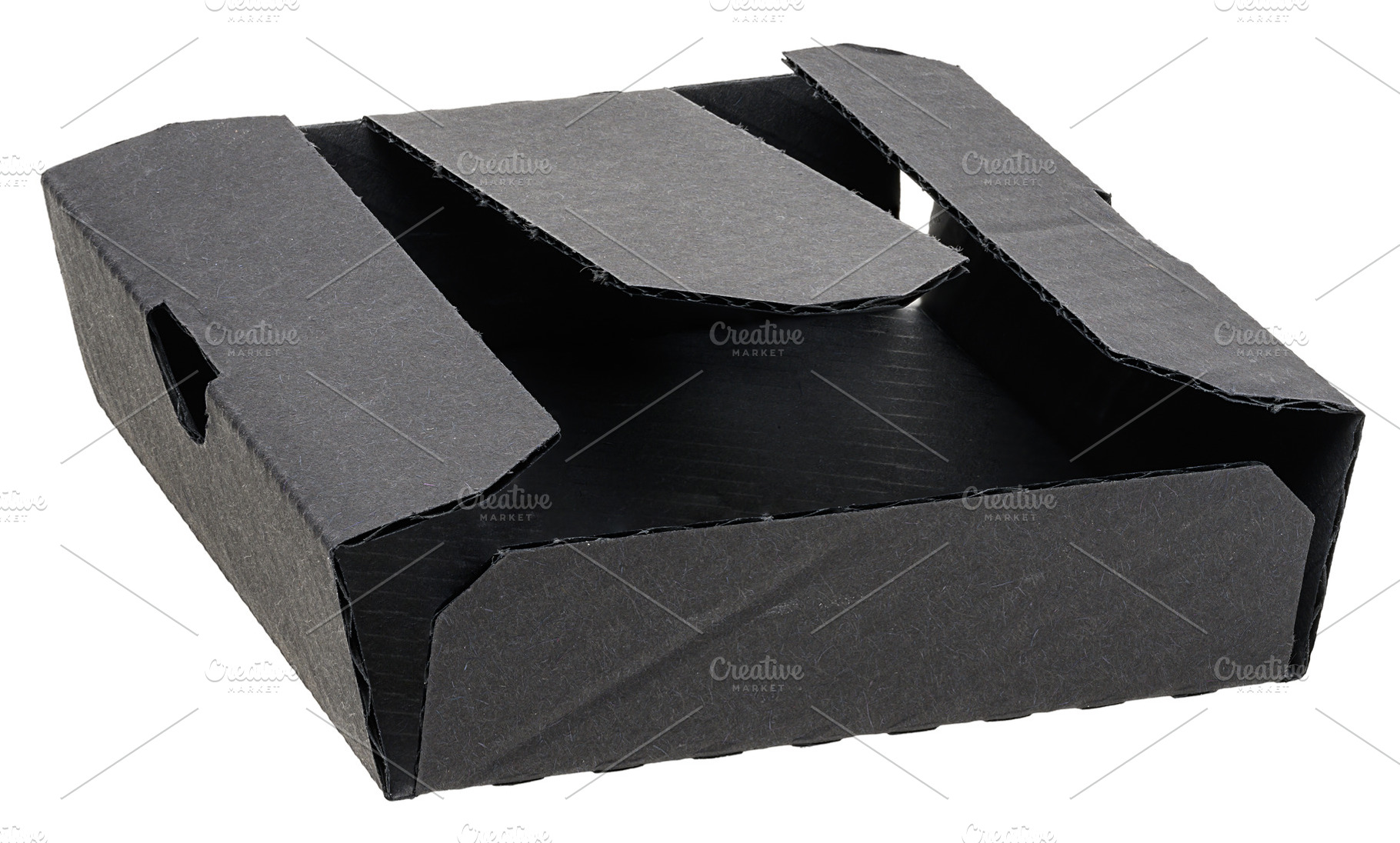 A black cardboard insert for a box, designed to secure the produ, an Industrial Photo by ndanko