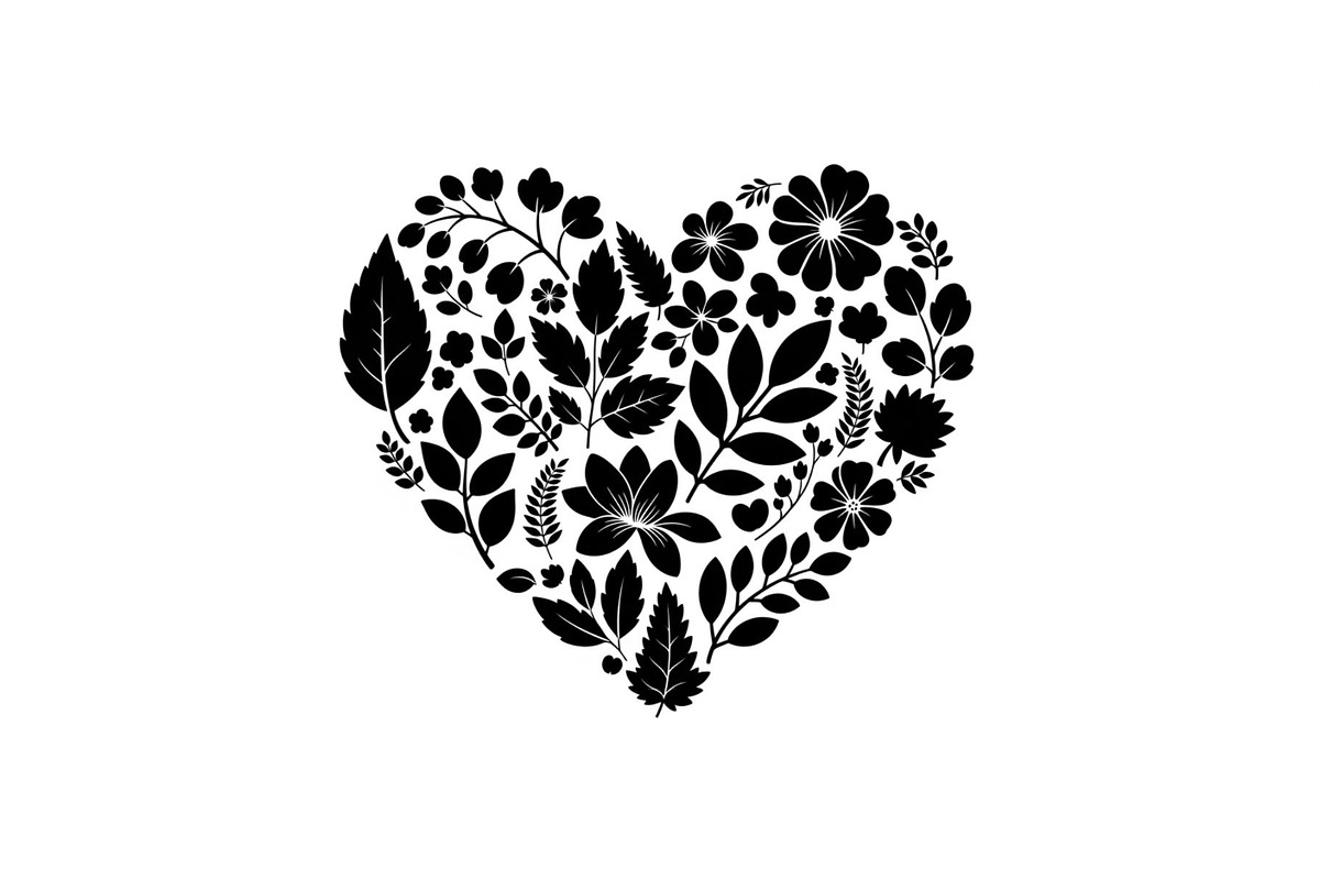 Floral Heart Silhouette Bundle, an Illustration by Designs_River (Photo 26 of 31)