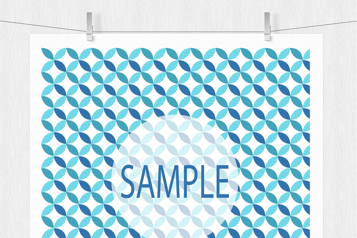 Digital Paper - Blue Patterns, a Pattern Graphic by Leska's Digitals (Photo 7 of 8)
