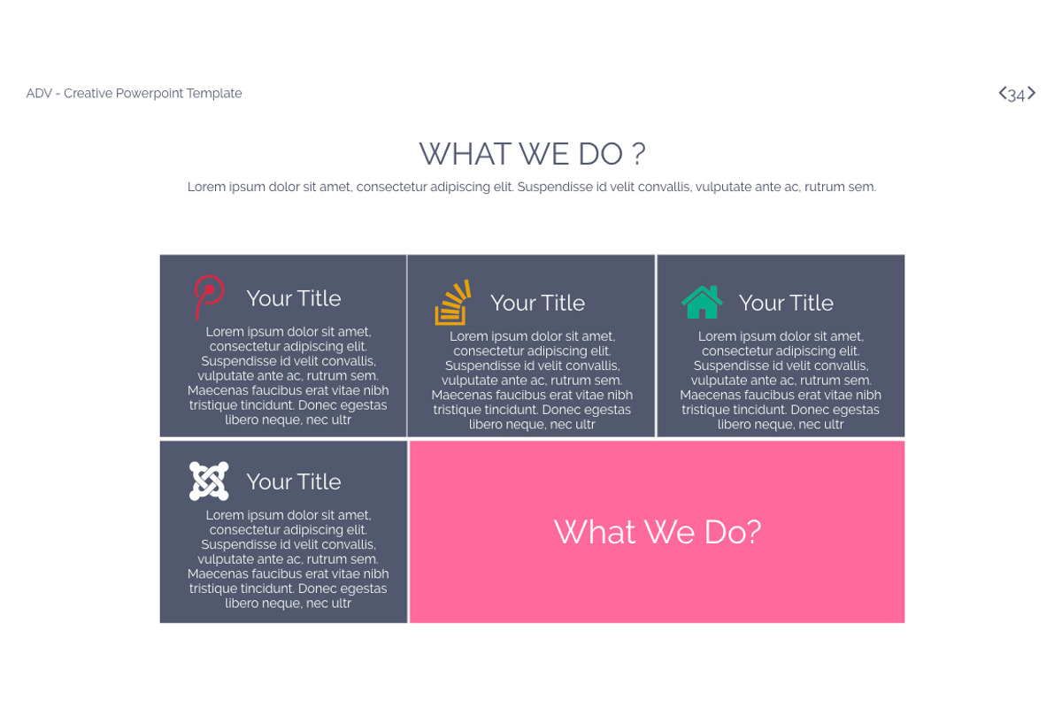 ADV Powerpoint Template, a Presentation Template by OXXO (Photo 34 of 78)