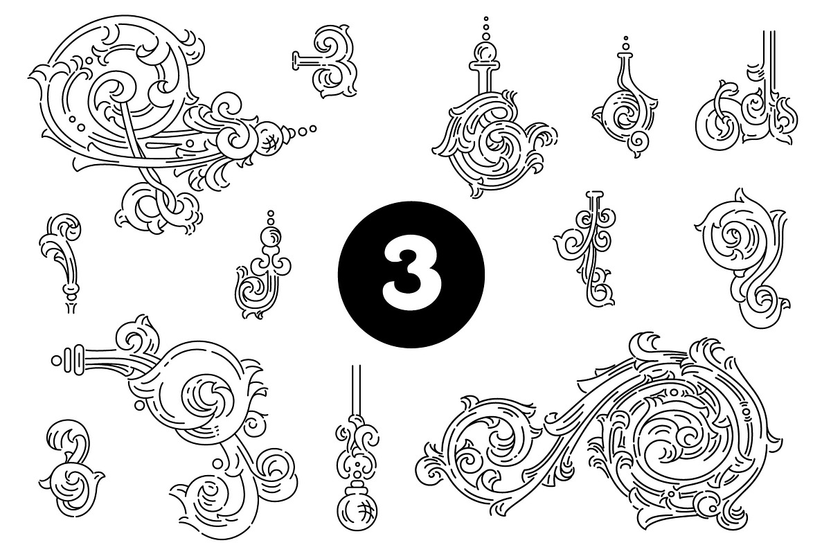 Vintage frames and elements. Big set, a Pattern Graphic by ZotovShop (Photo 4 of 12)
