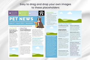 Canva Newsletter Template Pet Care