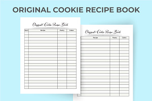 Cookie Recipe Log Book KDP Interior