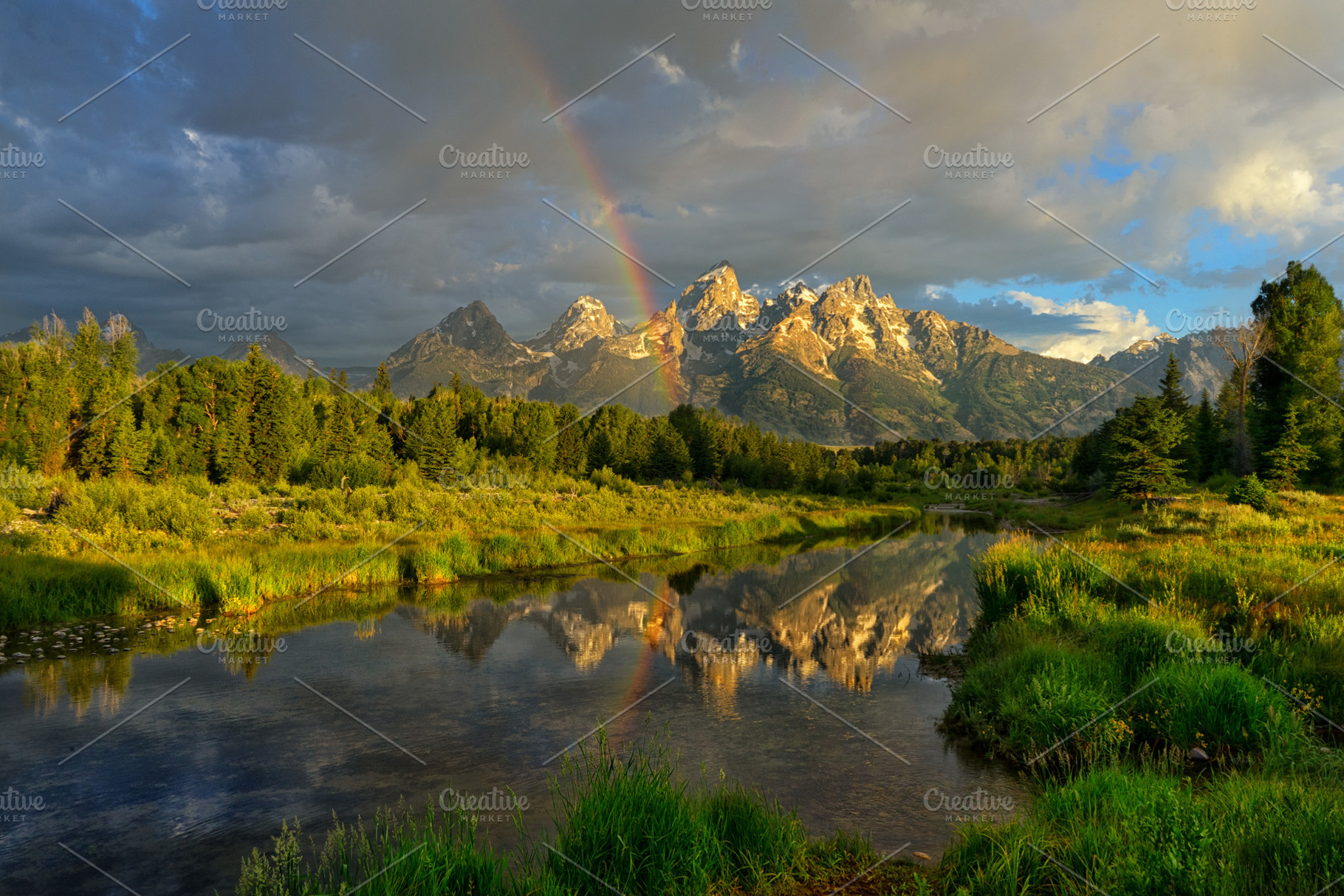 Mountain Rainbow Reflection, a Nature Photo by The Native Lens