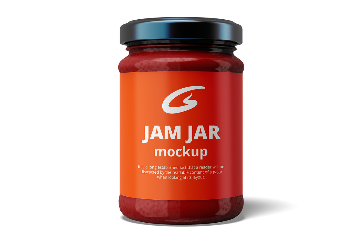 Jam Jar Mockup, a Product Mockup by GraphicsPixel (Photo 2 of 3)