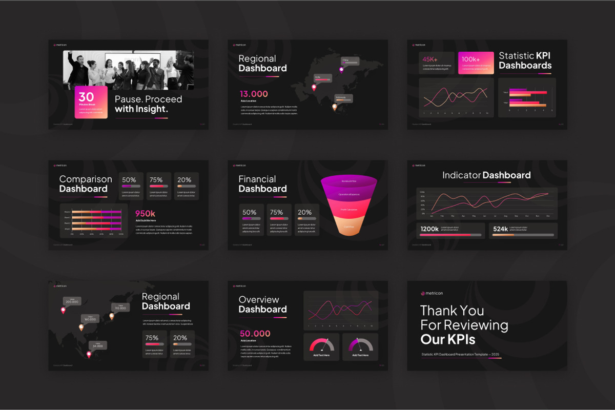 KPI Dashboard Google Slides, a Presentation Template by Loin Studio (Photo 4 of 4)
