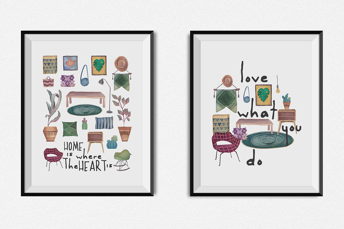 The Cozy Things (watercolor clipart), a Decorative Illustration by Soir Creative (Photo 4 of 7)