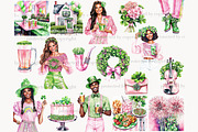 Pink St. Patrick’s Day Clipart, a Seasonal Illustration by GlamArtZhanna (Thumbnail 4 of 6)