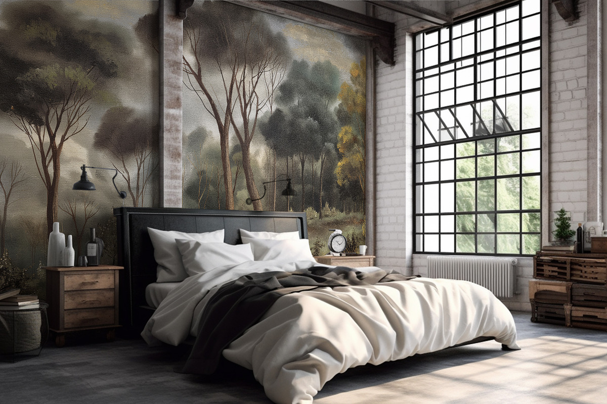 Hand drawn old century forest wallpa, a Wallpaper Graphic by Muzi pear studio (Photo 6 of 11)