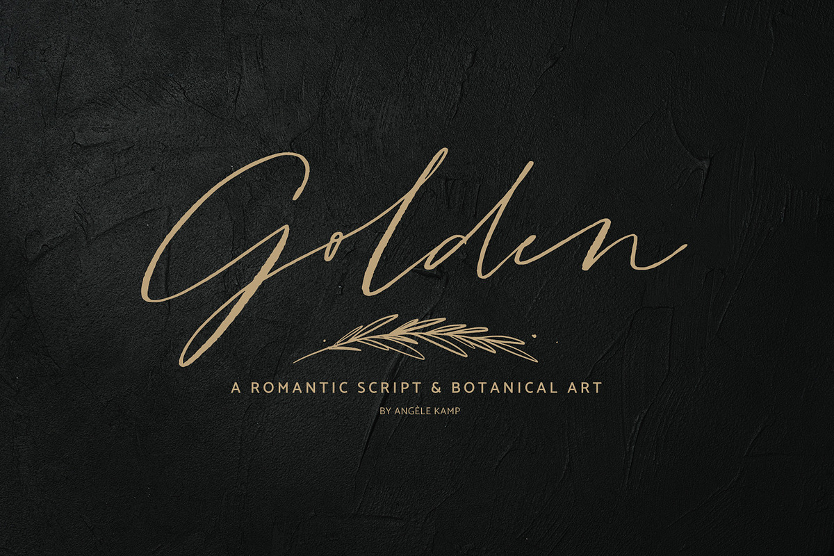 Golden, a romantic script & art
