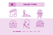 House Types, an Outline Icon by Pathlord (Thumbnail 1 of 6)