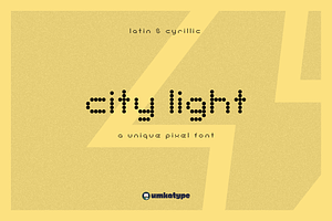 City Light Pixel Game Font